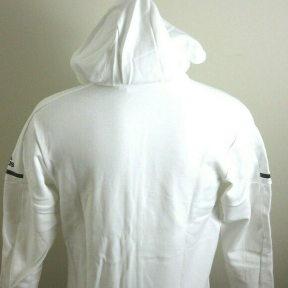 COPY - Adidas Men's LA Galaxy Soccer Travel Full zip Hoodie Jacket White Blue N… - Picture 3 of 5